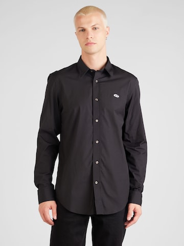 DIESEL - Ajuste regular Camisa 'BENNY-A' en negro: frente