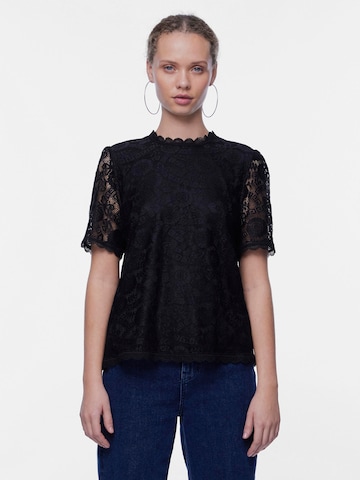 PIECES Blouse 'OLLINE' in Zwart: voorkant