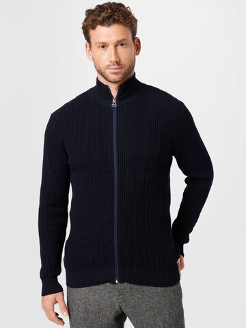 Kronstadt Regular fit Knit Cardigan 'Abel' in Blue: front