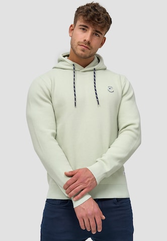INDICODE JEANS Sweatshirt 'Longview' in Groen: voorkant