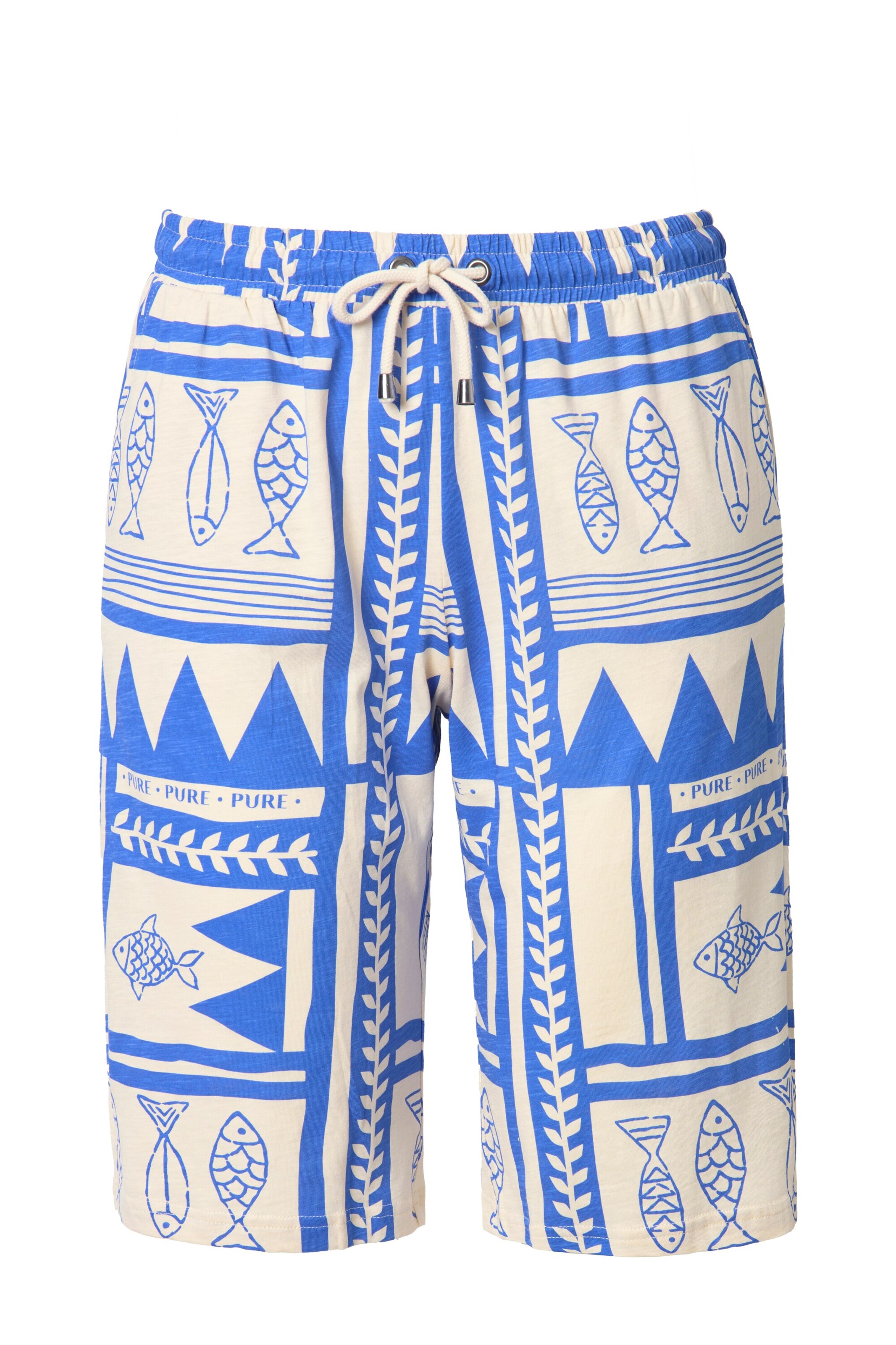 Ulla Popken Regular Broek in Blauw: voorkant