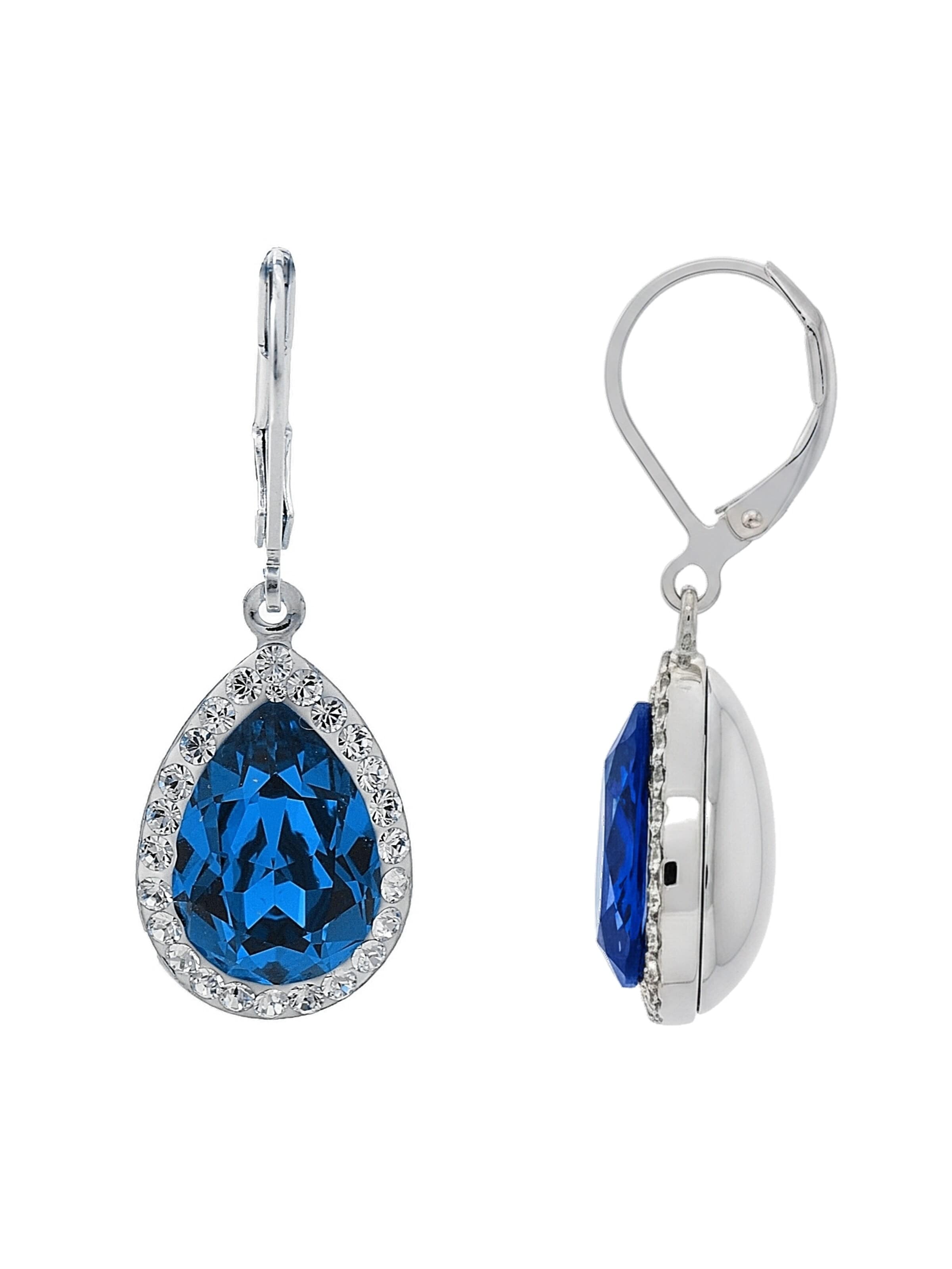 EXCLUSIVE EDITION Uhani 'Agidel adorned with Swarovski crystals' | modra barva
