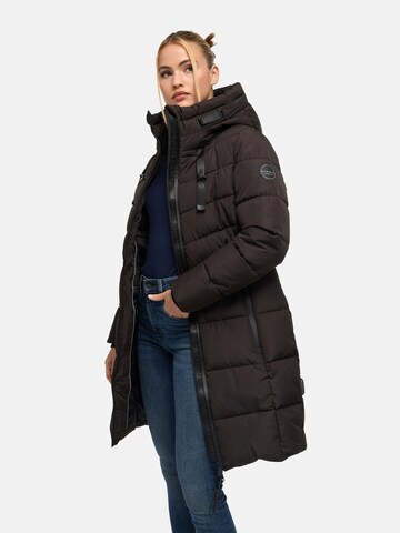 MARIKOO Wintermantel 'Natsukoo XVI' in Bruin: voorkant