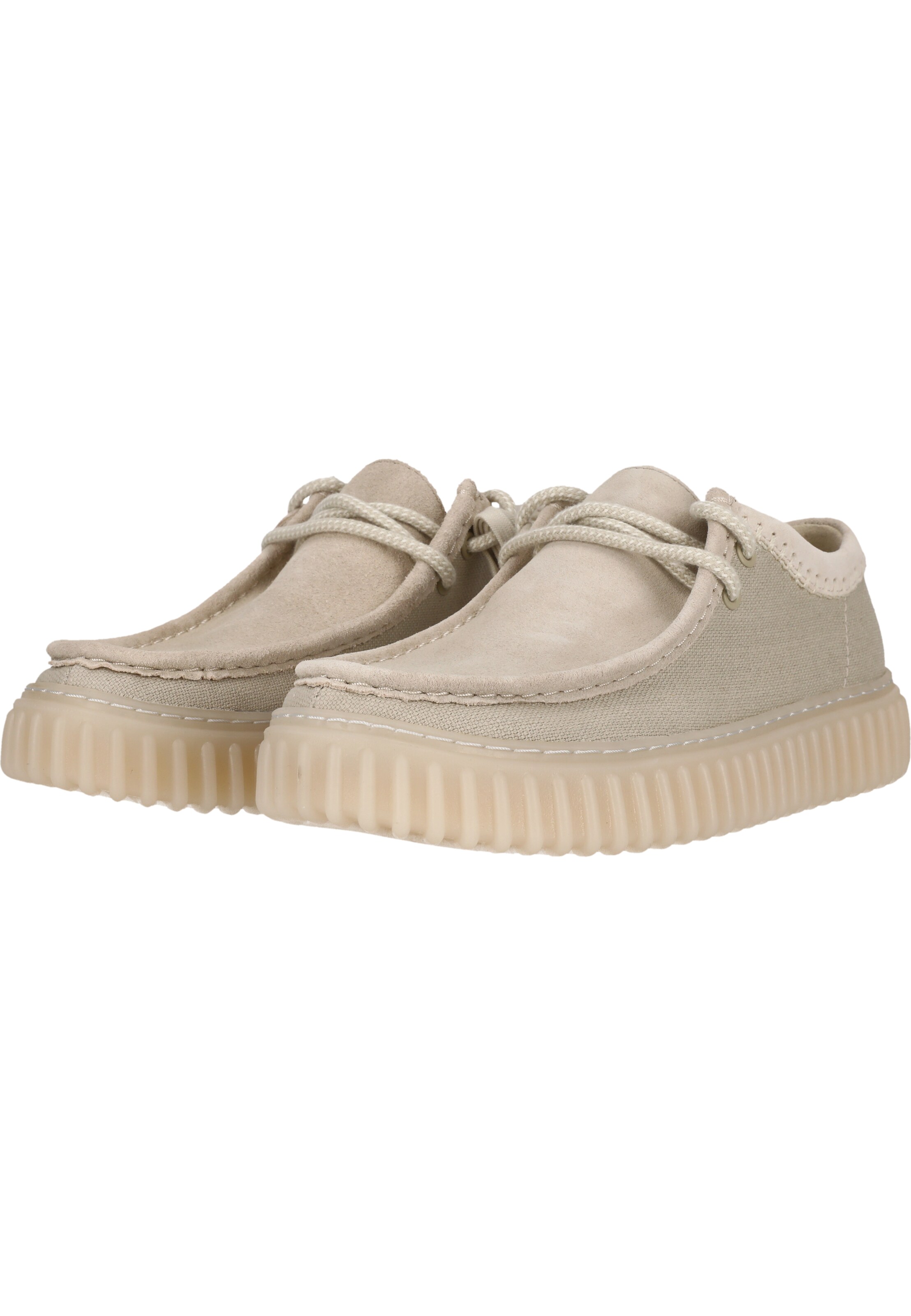 CLARKS Schnürschuhe 'Torhill Low' in Weiß