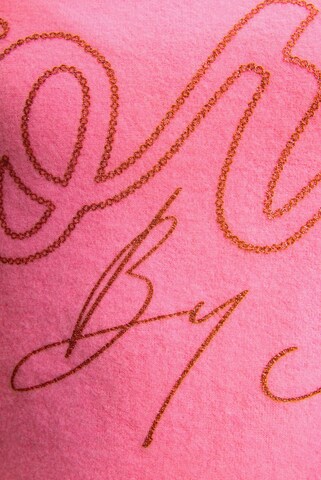Soccx Pullover aus Flauschstrick mit Glitter-Print in Rot