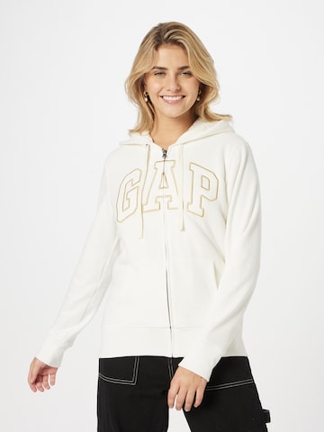 GAP Sweat jacket in White: front