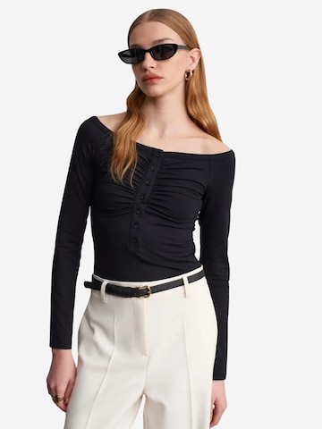 Shirtbody 'Blusen' Dilvin en noir