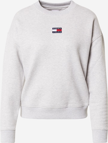 Tommy Jeans Sweatshirt in Grijs: voorkant