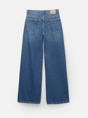 Largi Jeans de la Pull&Bear pe albastru