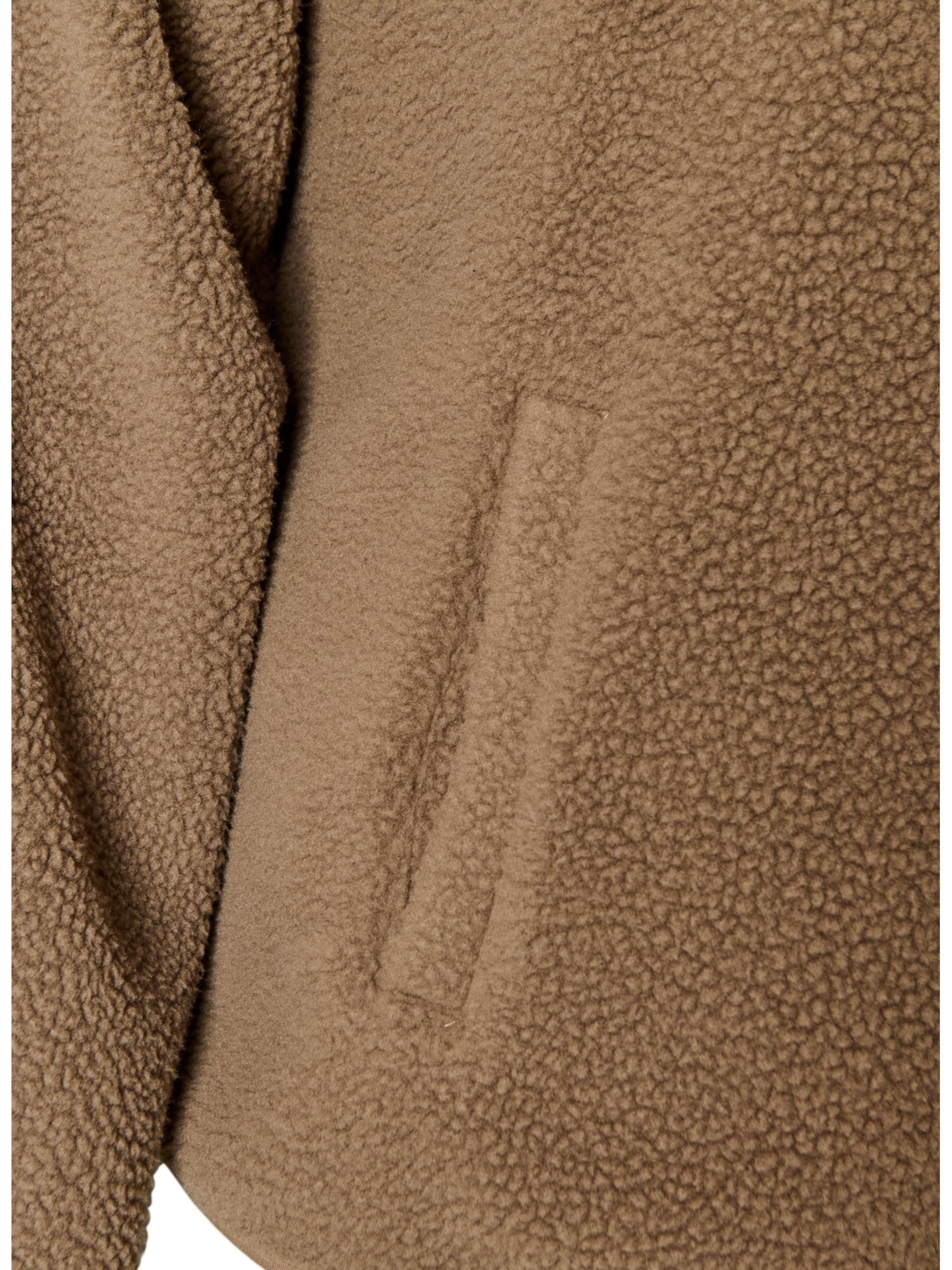 Zizzi Fleecejacke 'Tillie' in Braun