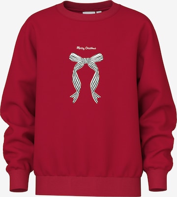 Felpa 'NKFVISMAS' di NAME IT in rosso: frontale