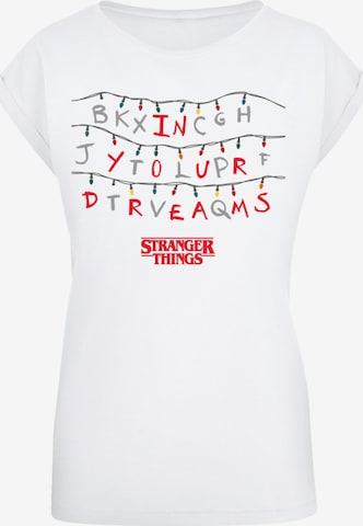 F4NT4STIC T-Shirt 'Stranger Things In Your Dreams Netflix TV Series' in Weiß: Vorderseite