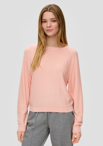 Pull-over QS en orange : devant