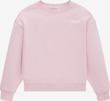 Sweat-shirt TOM TAILOR en rose : devant