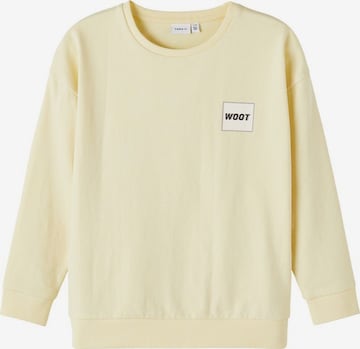 NAME IT Sweatshirt 'WOOT' in Yellow: front