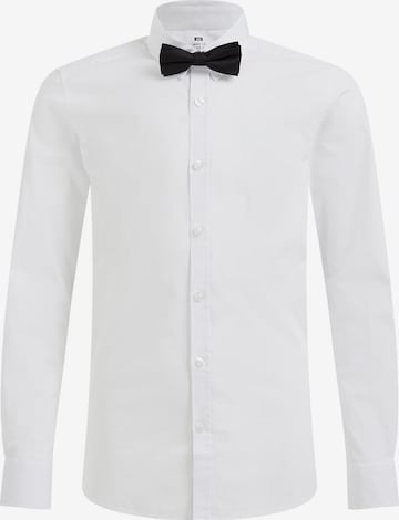 WE Fashion Regular fit Button up shirt in White: front