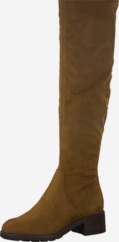TAMARIS - Botas sobre la rodilla en marrón: frente