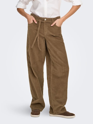 ONLY Loose fit Trousers 'ONLGianna-Global' in Green: front