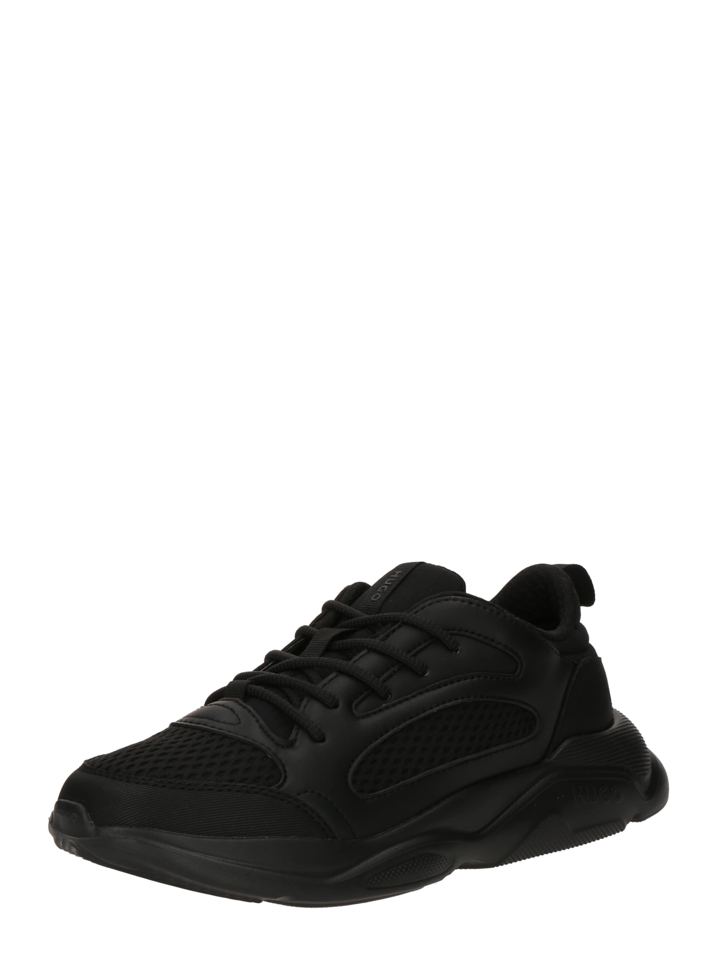 HUGO Platform trainers 'Leon' in Black: front