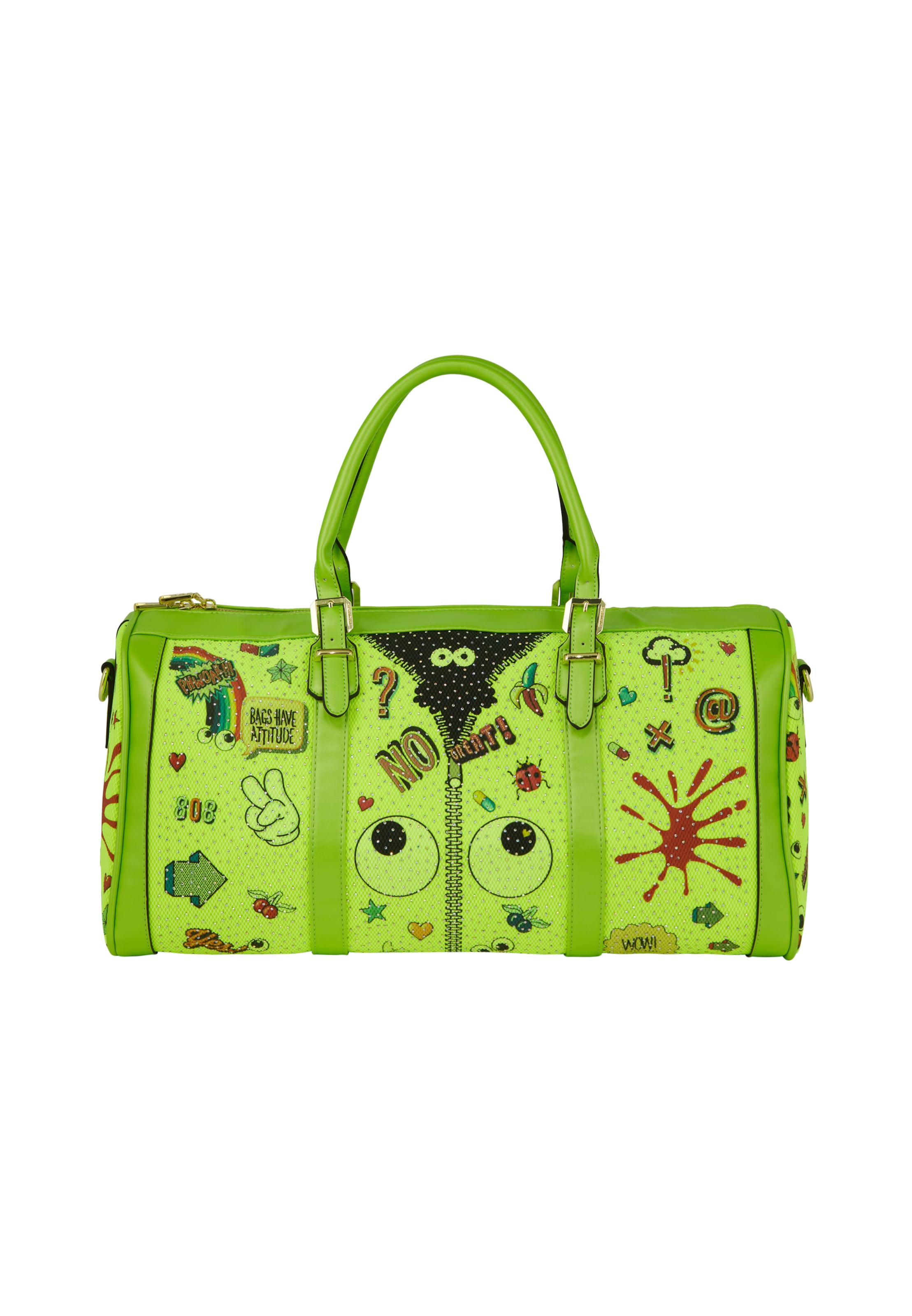 MYMO Torba weekendowa 'Eyetheme' w kolorze zielony: przód