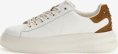 GUESS Sneaker 'Elbina' in braun / gold / weiß, Produktansicht