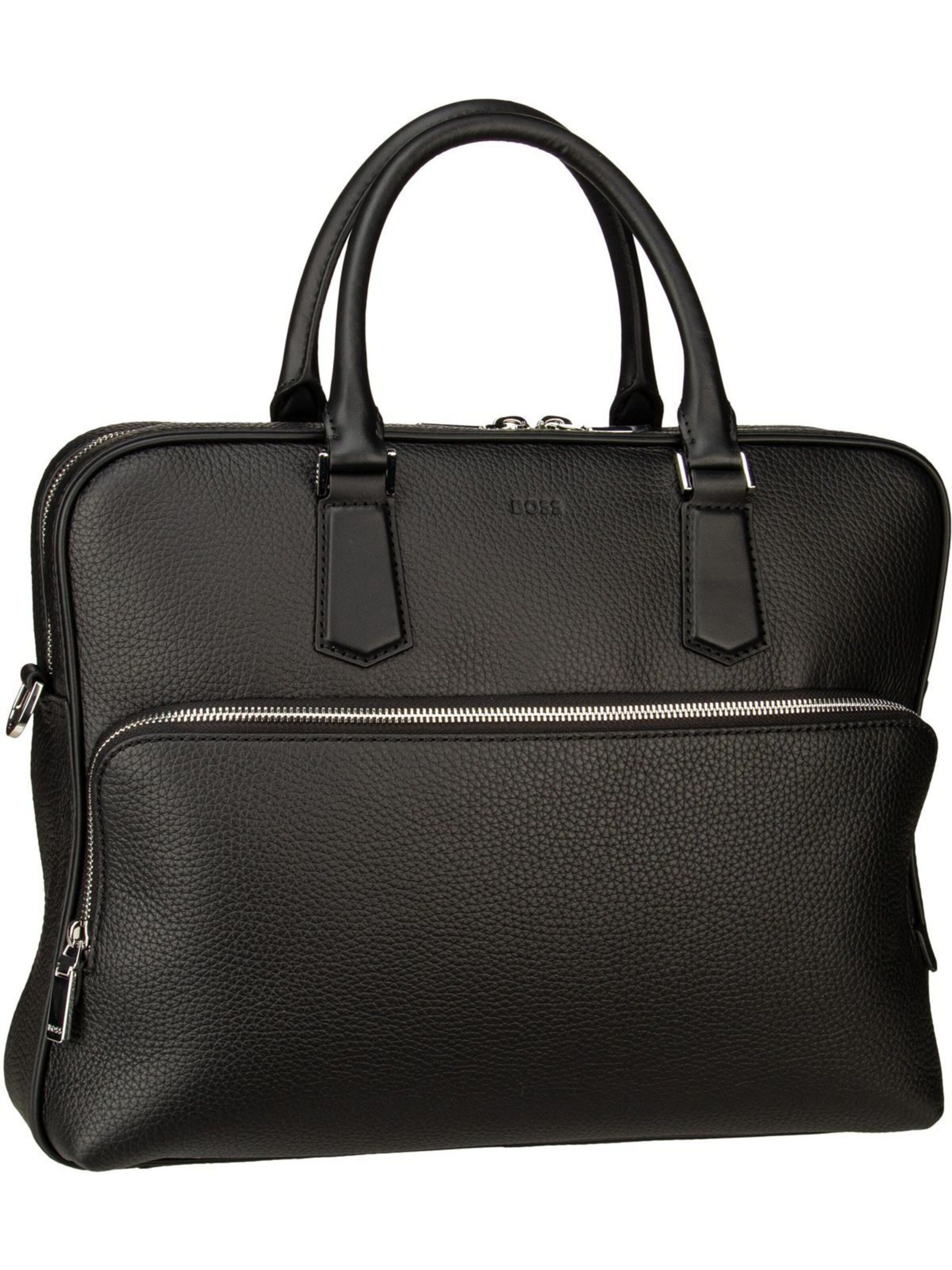 Porte-documents BOSS en noir : devant