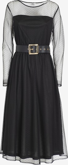 Rochie 'Belted Dress' Influencer pe negru, Vizualizare produs
