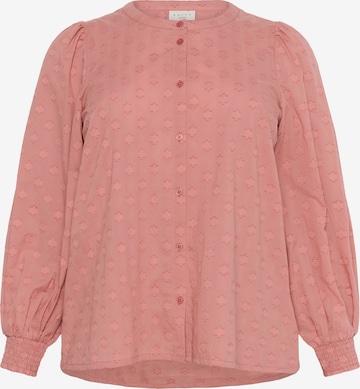 Camicia da donna 'Loulou' di KAFFE CURVE in rosa: frontale