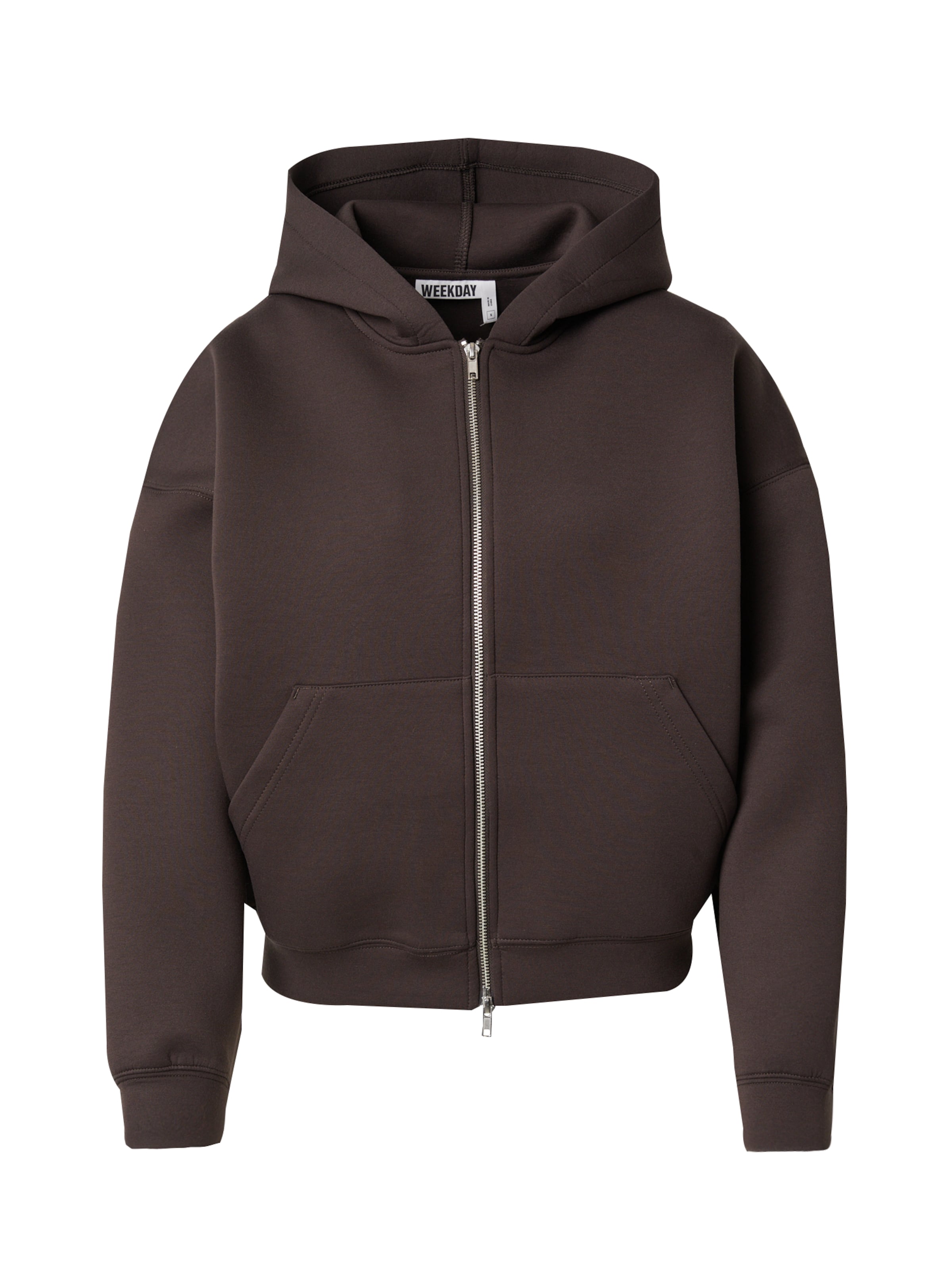 WEEKDAY Sweatjakke 'Scarlet' i grå: forside