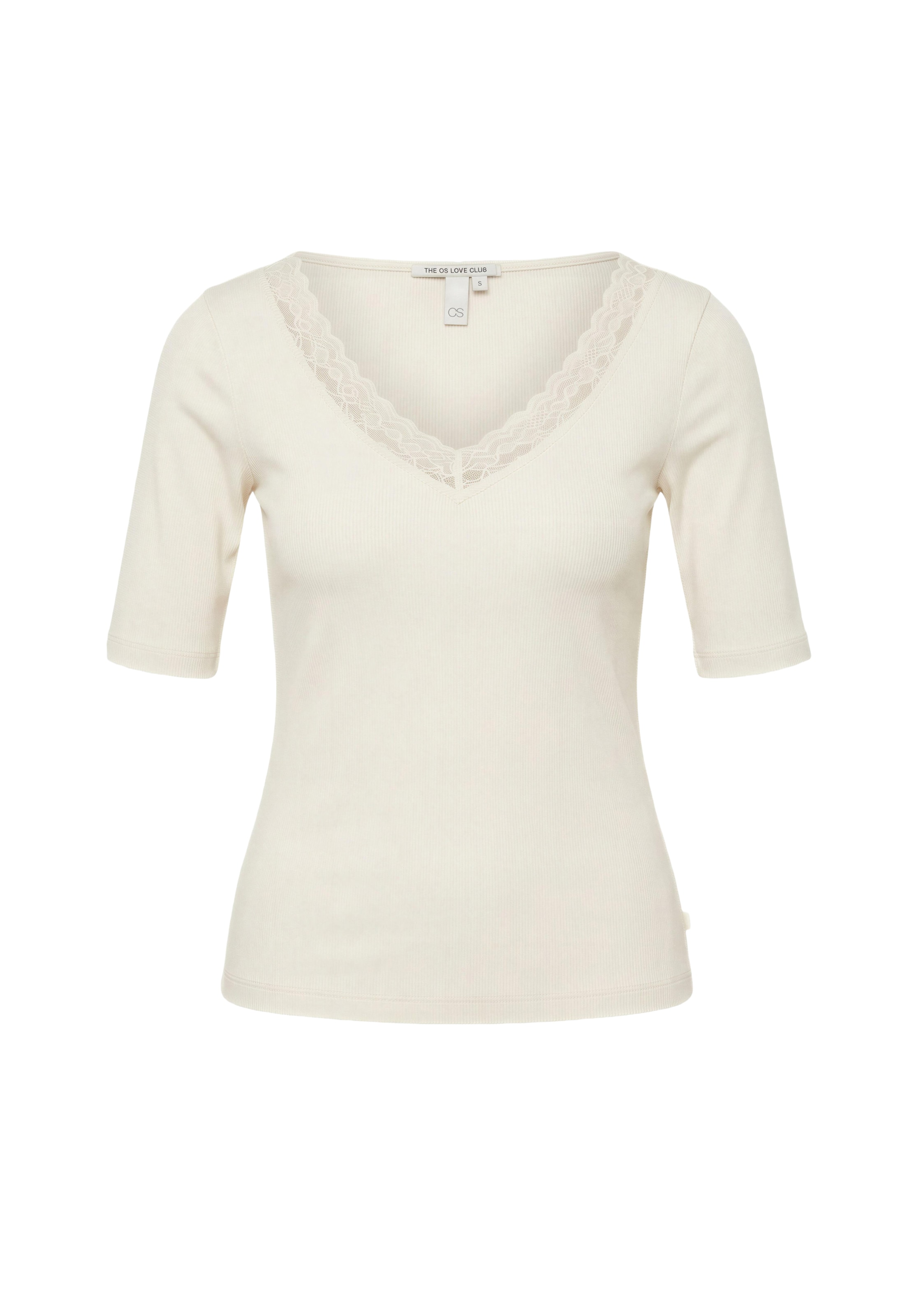 Maglietta di QS in beige: frontale