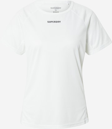 Superdry Performance Shirt in White: front