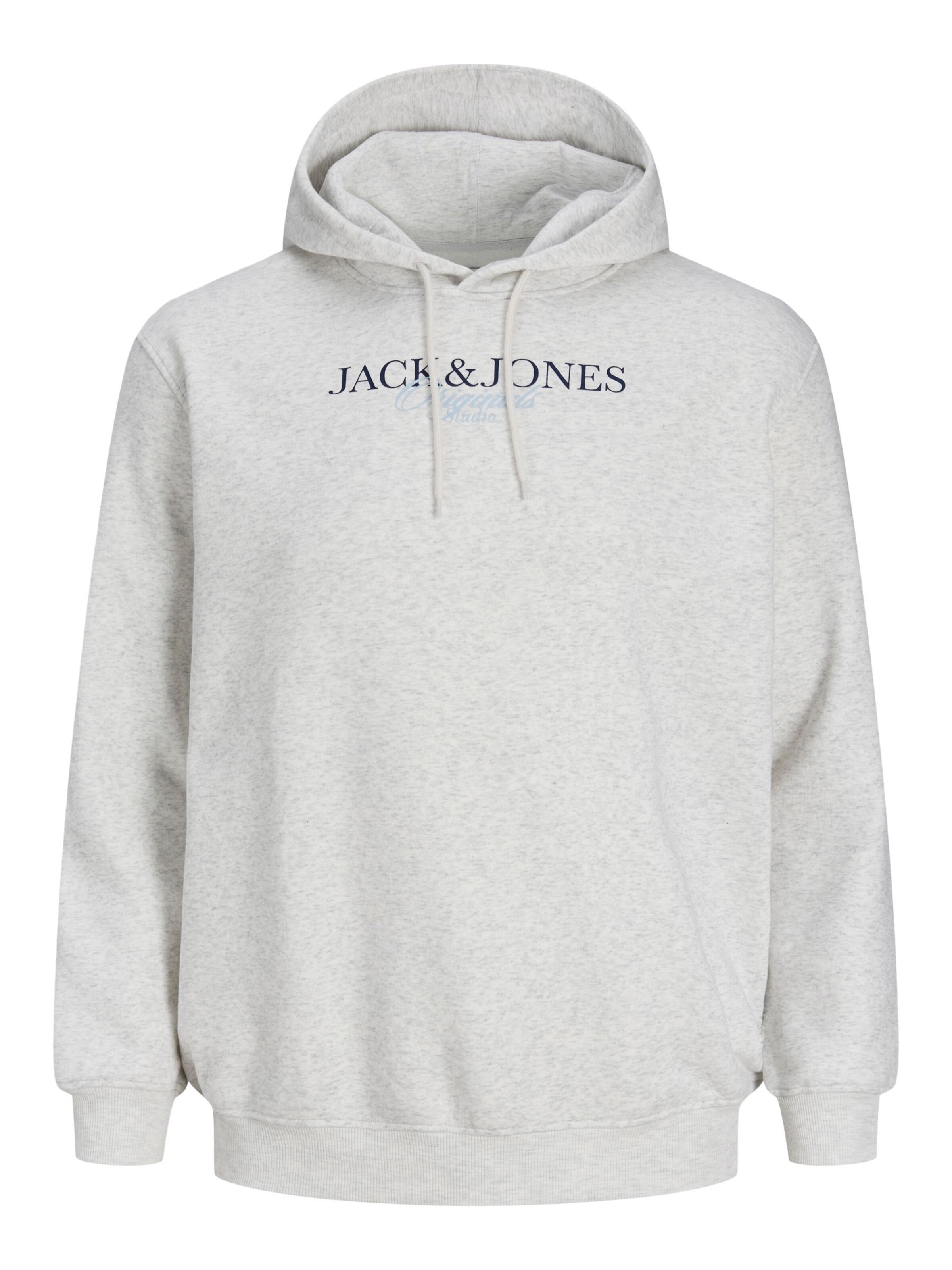 Jack & Jones Plus Sweatshirt 'JORBILLYBURG' i hvid: forside