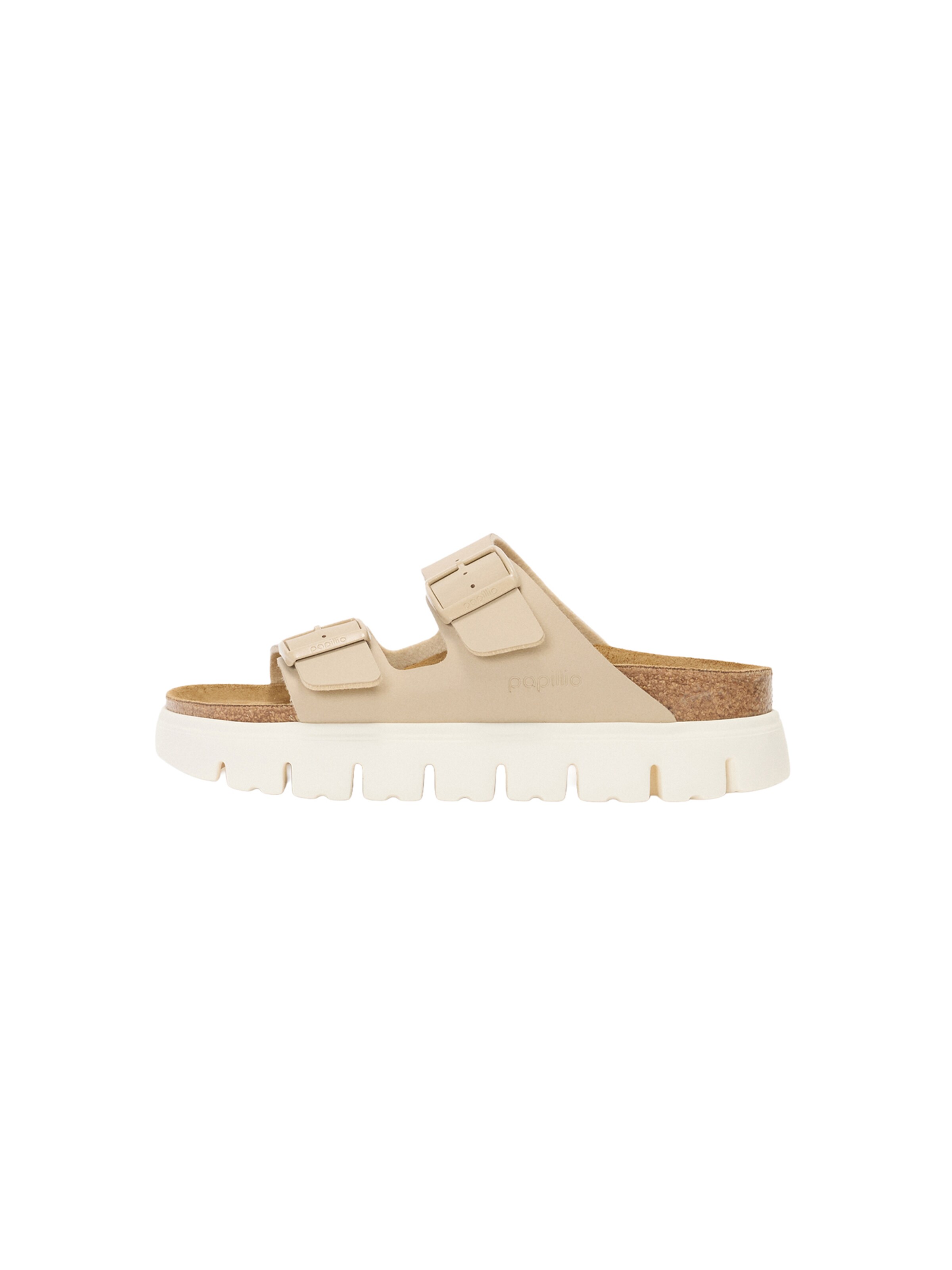 BIRKENSTOCK Muiltjes 'Arizona Chunky' in Beige: voorkant