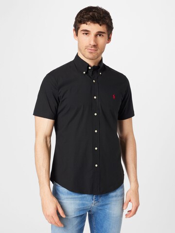 Polo Ralph Lauren Regular fit Риза в черно: отпред