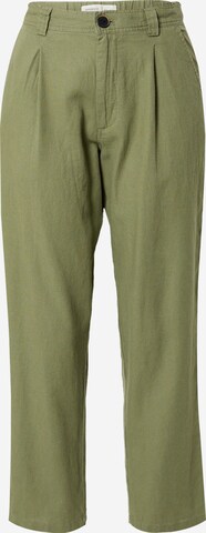 Springfield Обычный Плиссированные брюки 'LINO' в Зеленый: спереди