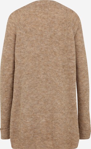 PIECES Knit Cardigan 'Ellen' in Brown