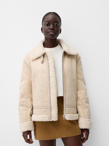 Giacca di mezza stagione di Bershka in beige: frontale