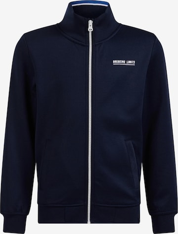 WE Fashion Zip-Up Hoodie in Blue: front