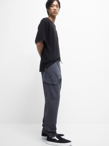 Loosefit Pantalon cargo Pull&Bear en gris