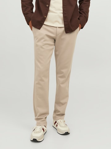 JACK & JONES Slim fit Chino trousers 'JJWinston' in Beige: front