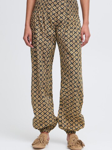 PULZ Jeans Tapered Trousers ' PZJill ' in Yellow