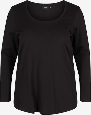 T-shirt Zizzi en noir : devant