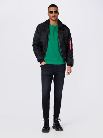 ALPHA INDUSTRIES Between-Season Jacket 'CWU Jet Blast' in Black