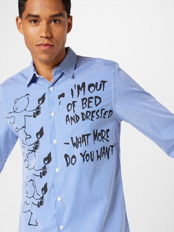 mėlyna GUESS Standartinis modelis Marškiniai 'Mason'