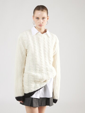 Pull-over 'Scrovela' HUGO en blanc : devant