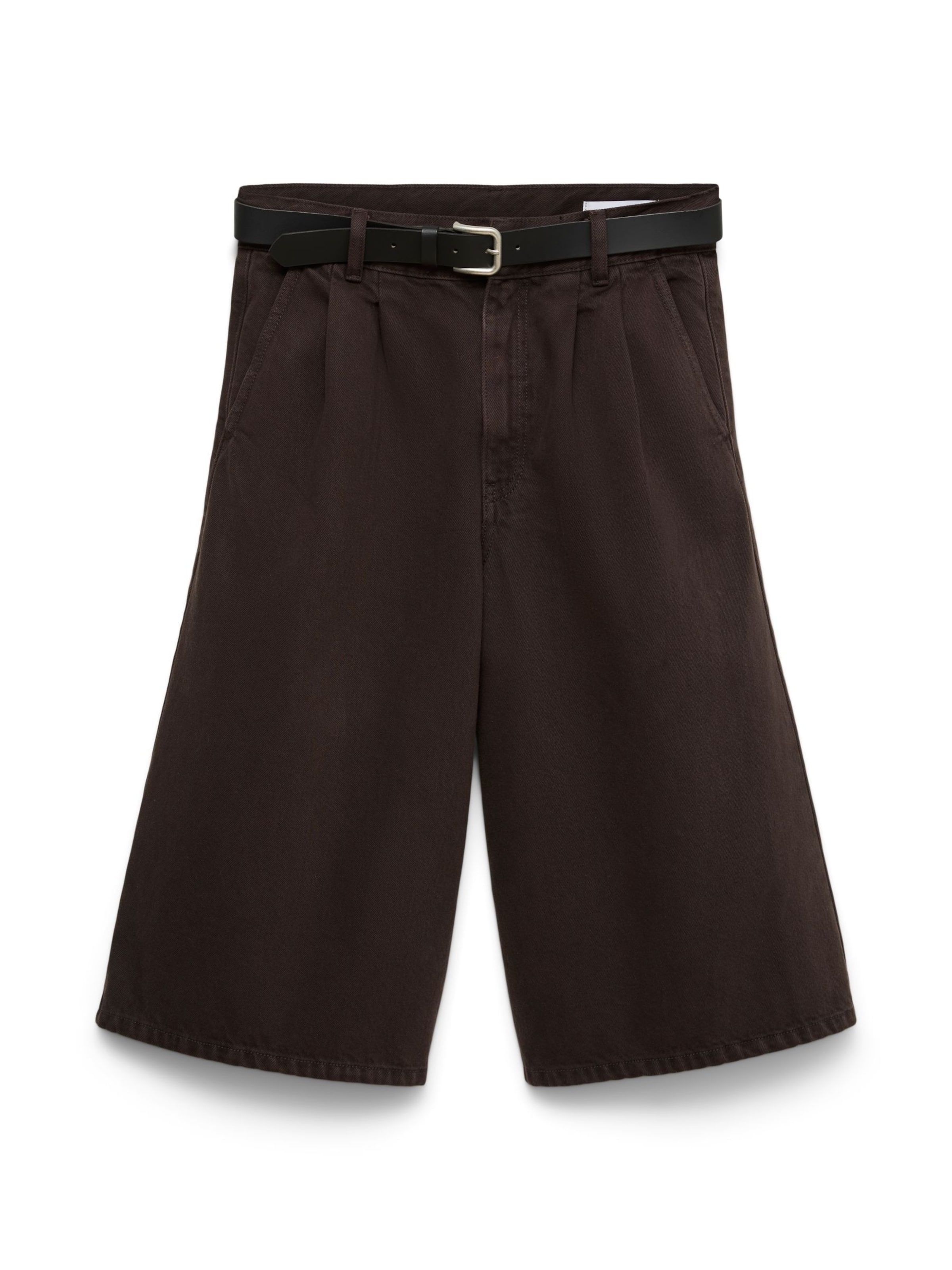 VERO MODA - Pierna ancha Pantalón vaquero plisado 'VMNadia' en marrón: frente