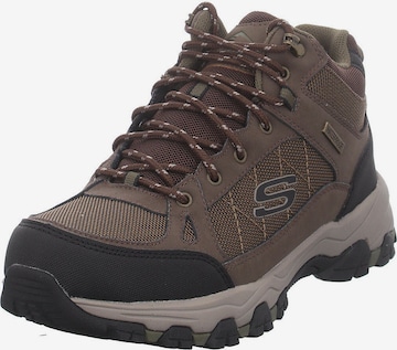 SKECHERS Lace-Up Boots in Brown: front