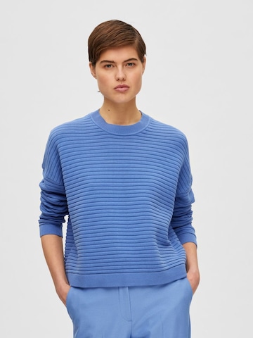 SELECTED FEMME Пуловер 'Laurina' в синьо: отпред
