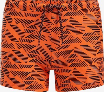 WE Fashion Swimming shorts in Orange: front