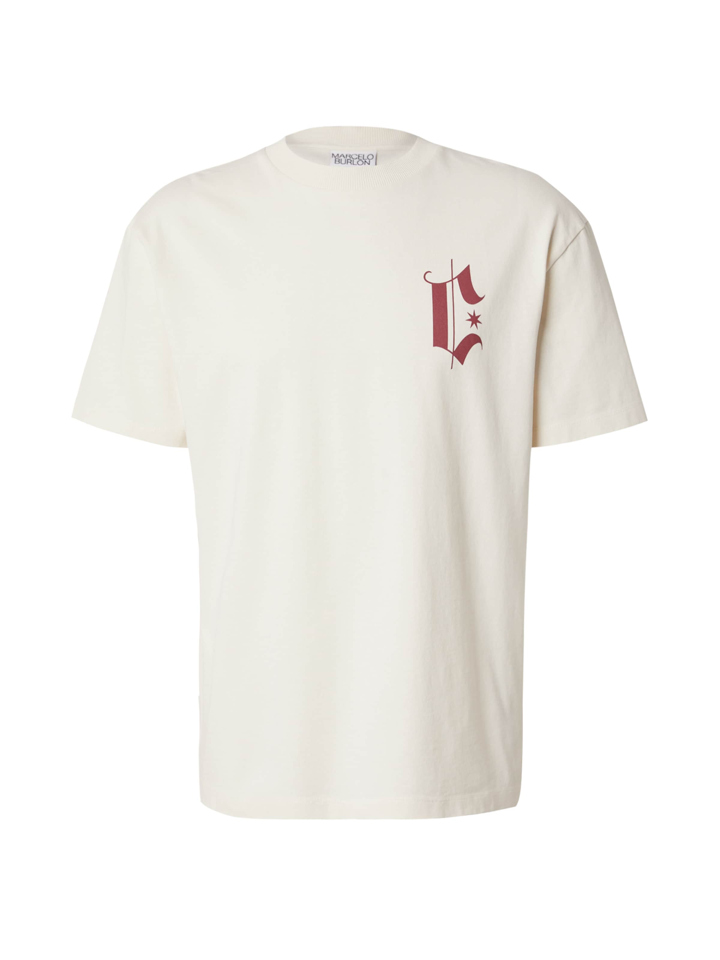 Marcelo Burlon Shirt 'HEADLETTER' in Beige: front